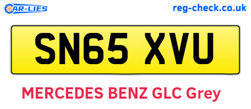 SN65XVU are the vehicle registration plates.