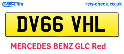 DV66VHL are the vehicle registration plates.