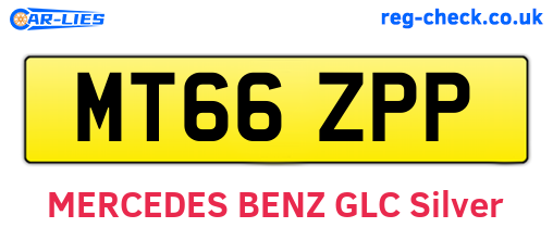MT66ZPP are the vehicle registration plates.
