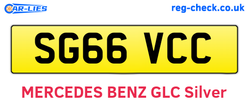 SG66VCC are the vehicle registration plates.