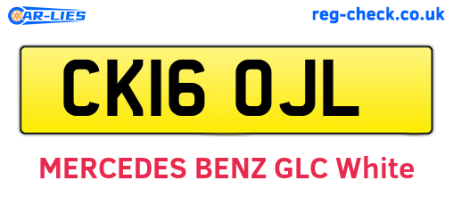 CK16OJL are the vehicle registration plates.