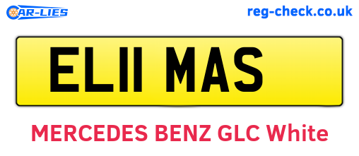 EL11MAS are the vehicle registration plates.