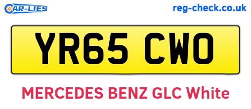 YR65CWO are the vehicle registration plates.