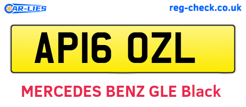 AP16OZL are the vehicle registration plates.