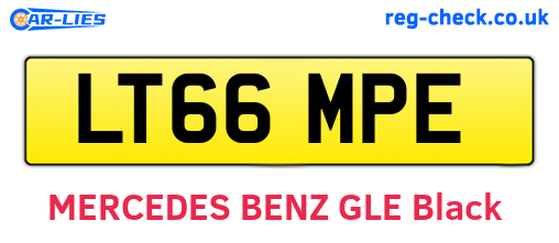 LT66MPE are the vehicle registration plates.