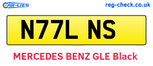 N77LNS are the vehicle registration plates.