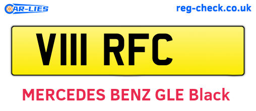 V111RFC are the vehicle registration plates.