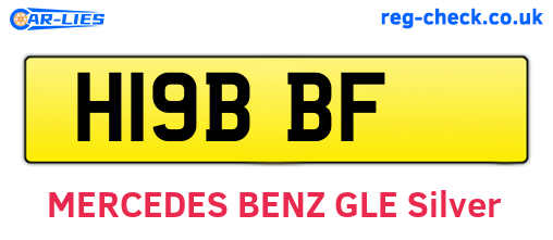 H19BBF are the vehicle registration plates.