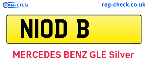 N1ODB are the vehicle registration plates.