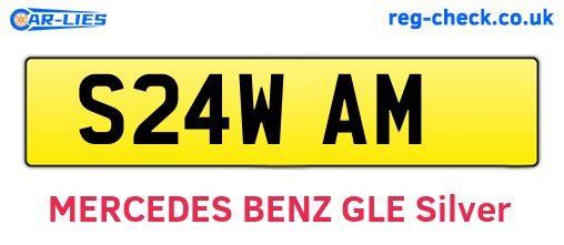 S24WAM are the vehicle registration plates.