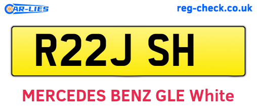 R22JSH are the vehicle registration plates.