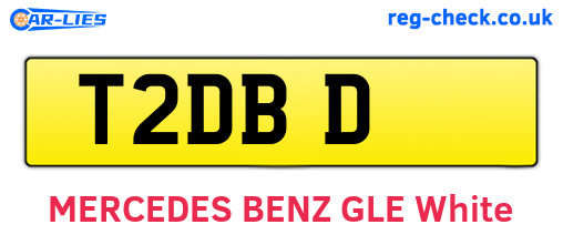 T2DBD are the vehicle registration plates.