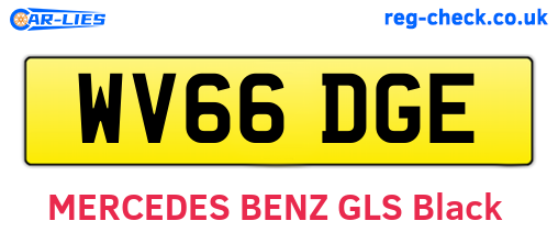 WV66DGE are the vehicle registration plates.