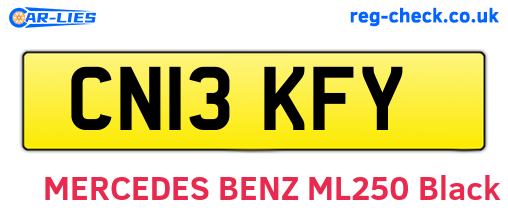 CN13KFY are the vehicle registration plates.