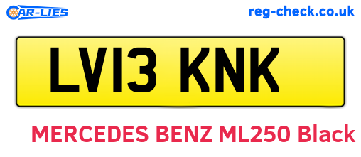LV13KNK are the vehicle registration plates.