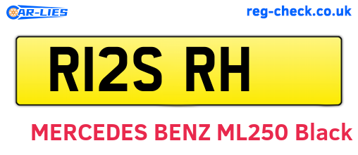 R12SRH are the vehicle registration plates.