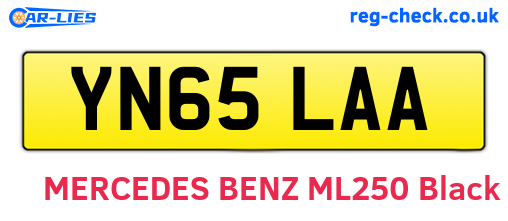 YN65LAA are the vehicle registration plates.