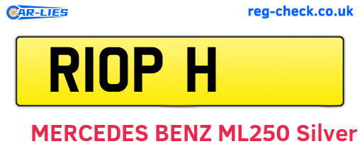 R1OPH are the vehicle registration plates.