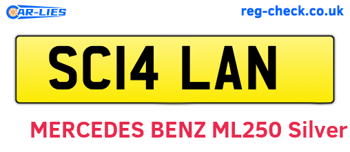 SC14LAN are the vehicle registration plates.