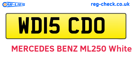 WD15CDO are the vehicle registration plates.