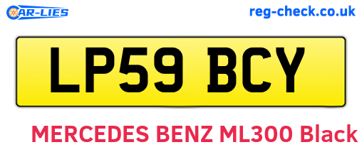 LP59BCY are the vehicle registration plates.