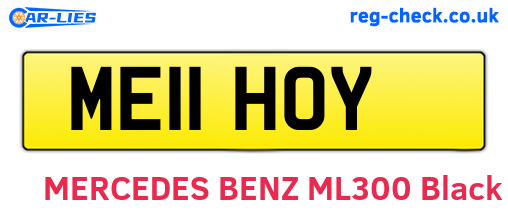 ME11HOY are the vehicle registration plates.