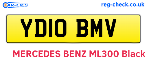 YD10BMV are the vehicle registration plates.