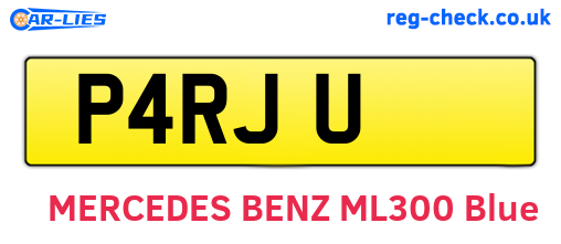 P4RJU are the vehicle registration plates.