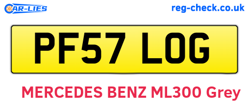 PF57LOG are the vehicle registration plates.