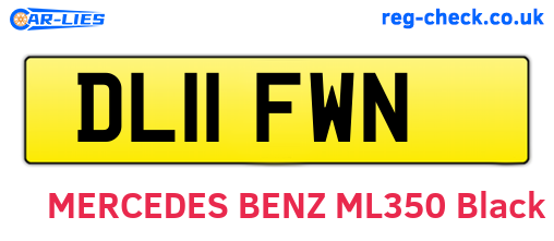 DL11FWN are the vehicle registration plates.