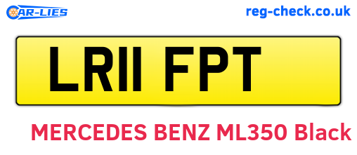 LR11FPT are the vehicle registration plates.