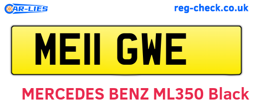 ME11GWE are the vehicle registration plates.