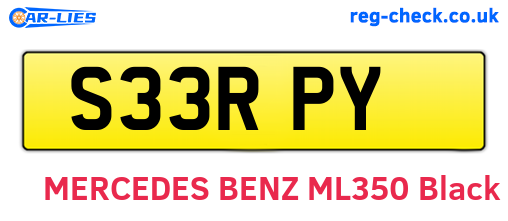 S33RPY are the vehicle registration plates.