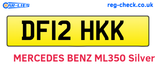 DF12HKK are the vehicle registration plates.
