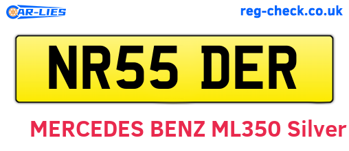 NR55DER are the vehicle registration plates.