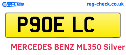 P90ELC are the vehicle registration plates.