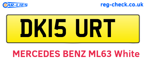 DK15URT are the vehicle registration plates.
