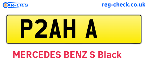 P2AHA are the vehicle registration plates.