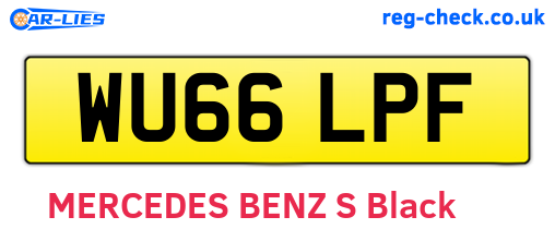 WU66LPF are the vehicle registration plates.