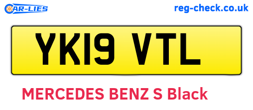 YK19VTL are the vehicle registration plates.