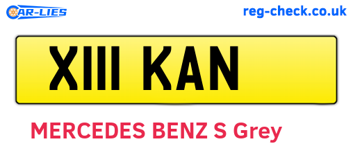 X111KAN are the vehicle registration plates.