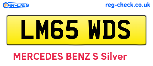 LM65WDS are the vehicle registration plates.