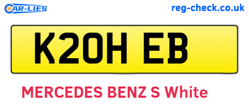 K20HEB are the vehicle registration plates.