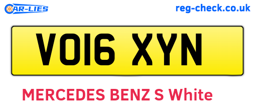 VO16XYN are the vehicle registration plates.