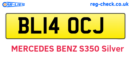 BL14OCJ are the vehicle registration plates.
