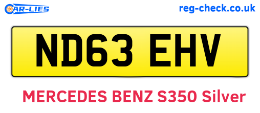 ND63EHV are the vehicle registration plates.