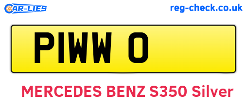 P1WWO are the vehicle registration plates.