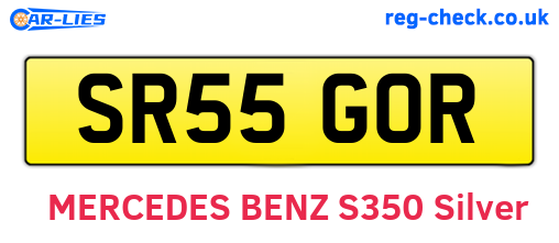SR55GOR are the vehicle registration plates.