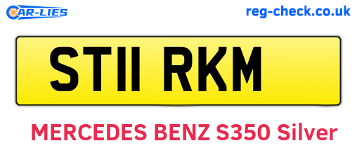 ST11RKM are the vehicle registration plates.