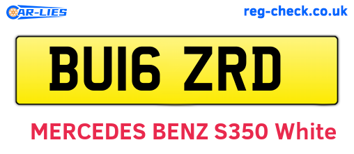 BU16ZRD are the vehicle registration plates.